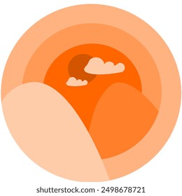 Paisaje montañoso sencillo de Ilustración vectorial