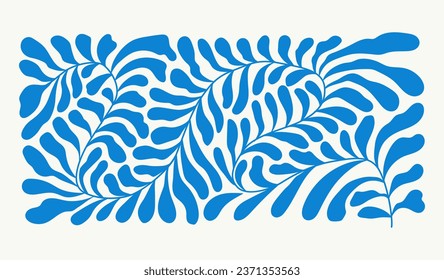 Vector illustration in simple  naive and hippie groovy style, flowers and plants, floral botanic hand drawn design templates, frames and modern art prints, posters and placards