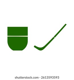 Vector illustration of a simple natsume and tea scoop