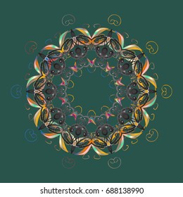 Vector illustration. Simple illustration of nice snowflake icon for web. Isolated cute snowflakes on colorful background. Nice snowflake icon.