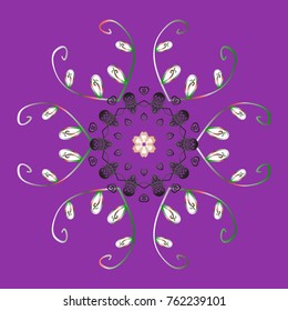 Vector illustration. Simple illustration of nice snowflake icon for web. Isolated cute snowflakes on colorful background. Nice snowflake icon.