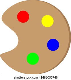 Vector illustration of simple paint palette