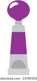 Vector illustration of Simple paint tube (purple)