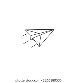 vector illustration of a simple paper airplane