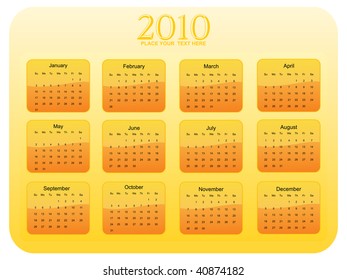vector illustration of simple pattern calender