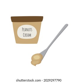 Vector illustration of a simple peanut cream.