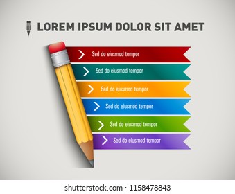 A vector illustration with a simple pencil