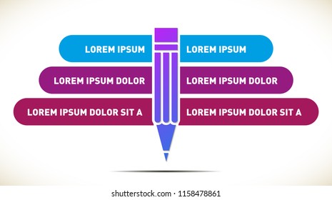 A vector illustration with a simple pencil