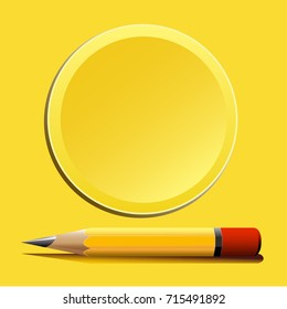 Vector illustration with a simple pencil with creative ideas.