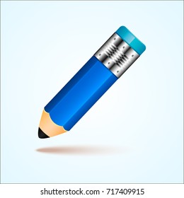 Vector illustration simple pencil with eraser