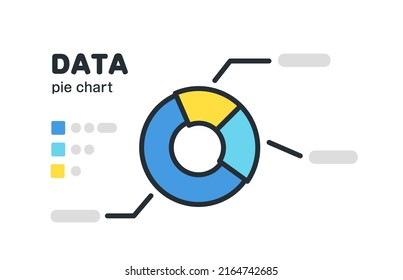 Vector illustration of a simple pie chart.