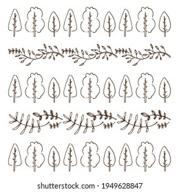 It is a vector illustration of a simple plant in a handwritten style.