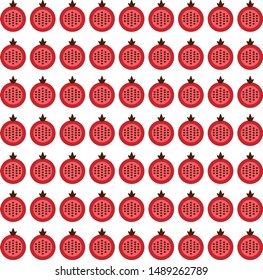 Vector illustration of simple pomegranate pattern