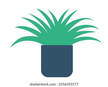 Vector illustration of a simple potted plant