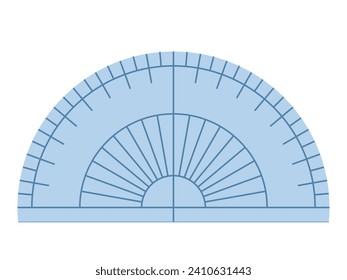Vector illustration of a simple protractor