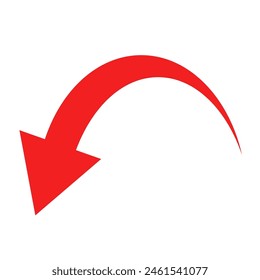 Vector illustration of simple red arrow