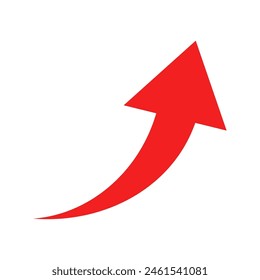 Vector illustration of simple red arrow