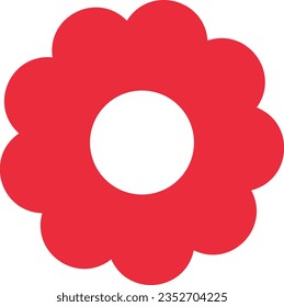 Vector illustration of a simple red flower.