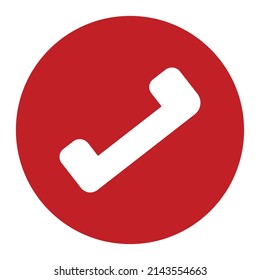 Vector illustration of simple red phone icon