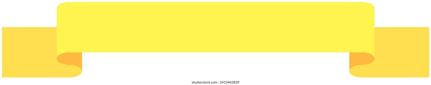 Vector illustration of Simple ribbon 1  (yellow)