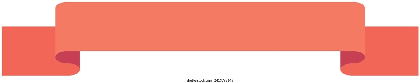 Vector illustration of Simple ribbon 1  (red)