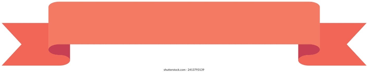 Vector illustration of Simple ribbon 2  (red)