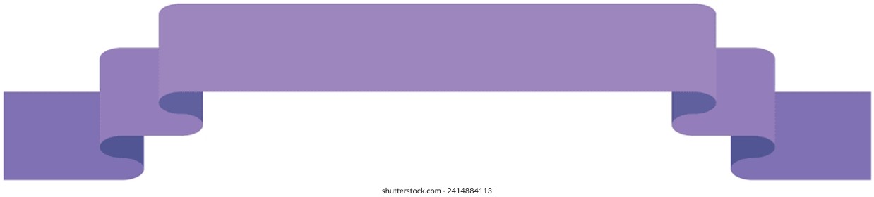 Vector illustration of Simple ribbon 3  (purple)