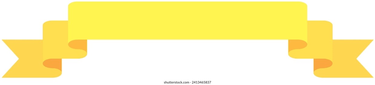 Vector illustration of Simple ribbon 4  (yellow)