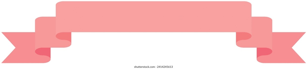 Vector illustration of Simple ribbon 4  (pink)