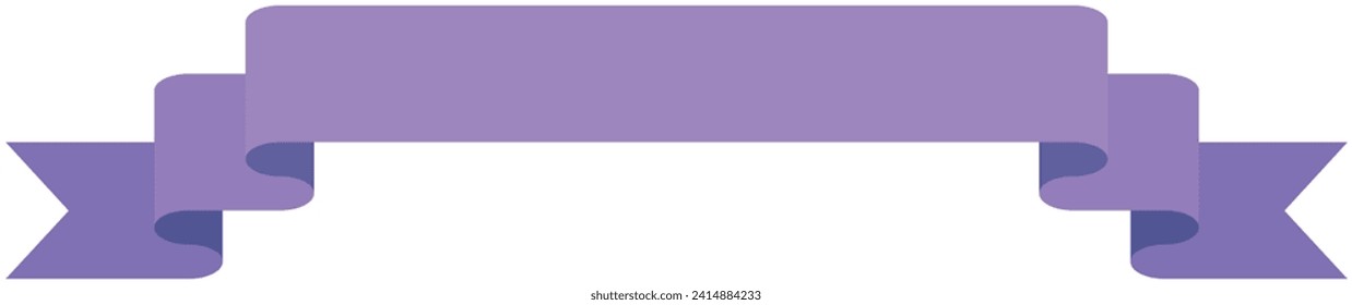 Vector illustration of Simple ribbon 4  (purple)
