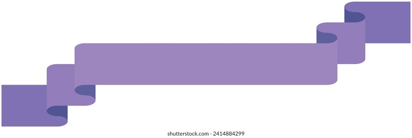 Vector illustration of Simple ribbon 7  (purple)