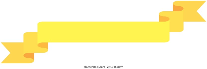 Vector illustration of Simple ribbon 8  (yellow)