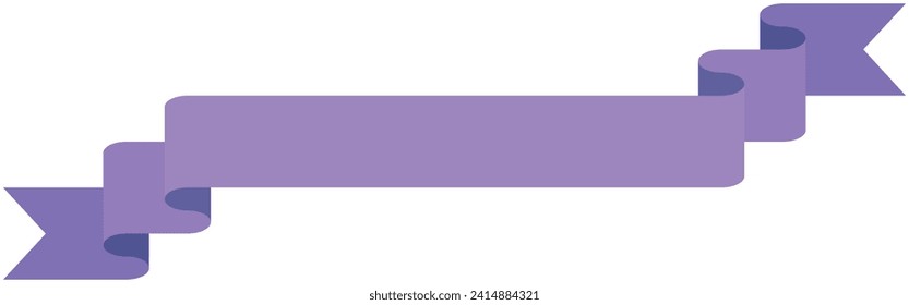 Vector illustration of Simple ribbon 8  (purple)