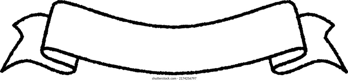 Vector illustration of a simple ribbon frame