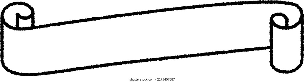 Vector illustration of a simple ribbon frame