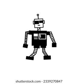 Vector illustration of simple robot shape