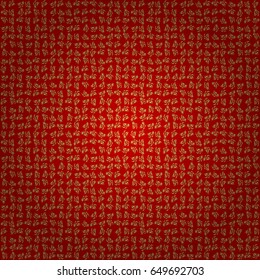 Vector illustration. Simple seamless pattern - gold stars on a red background. Vintage ornament.