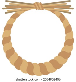 Vector illustration of Simple shimenawa