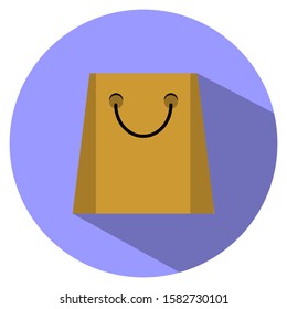 Vector illustration of a simple shopping bag icon