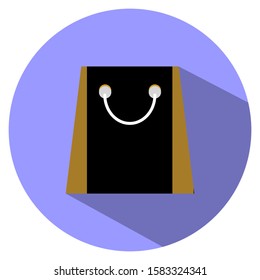 Vector illustration of a simple shopping bag icon