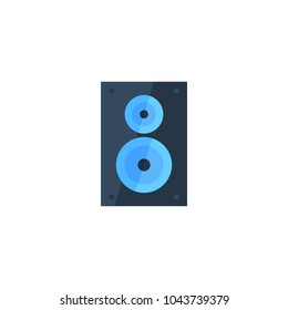 Vector illustration, simple speaker icon  isolated on a white background