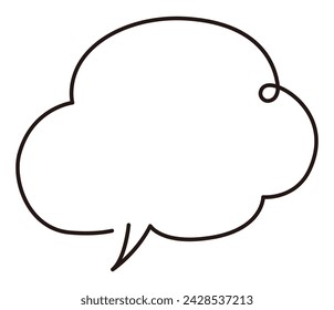 Vector illustration of a simple speech bubble. Single item, frame