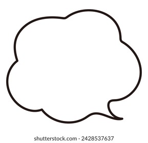 Vector illustration of a simple speech bubble. Single item, frame