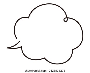 Vector illustration of a simple speech bubble. Single item, frame