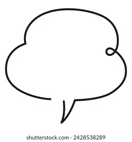 Vector illustration of a simple speech bubble. Single item, frame