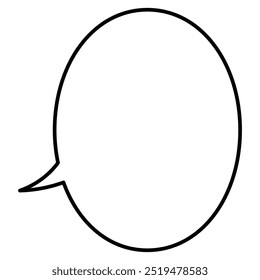 Vector illustration of a simple speech bubble. Single item, frame