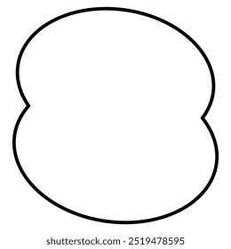 Vector illustration of a simple speech bubble. Single item, frame
