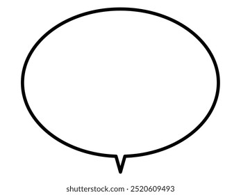 Vector illustration of a simple speech bubble. Single item, frame