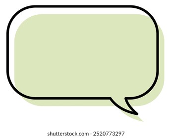 Vector illustration of a simple speech bubble. Single item, frame