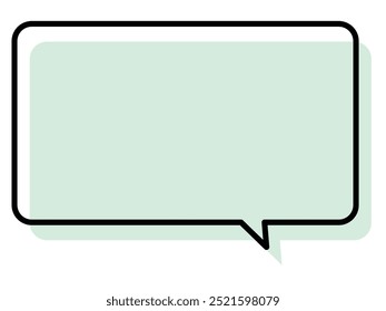 Vector illustration of a simple speech bubble. Single item, frame